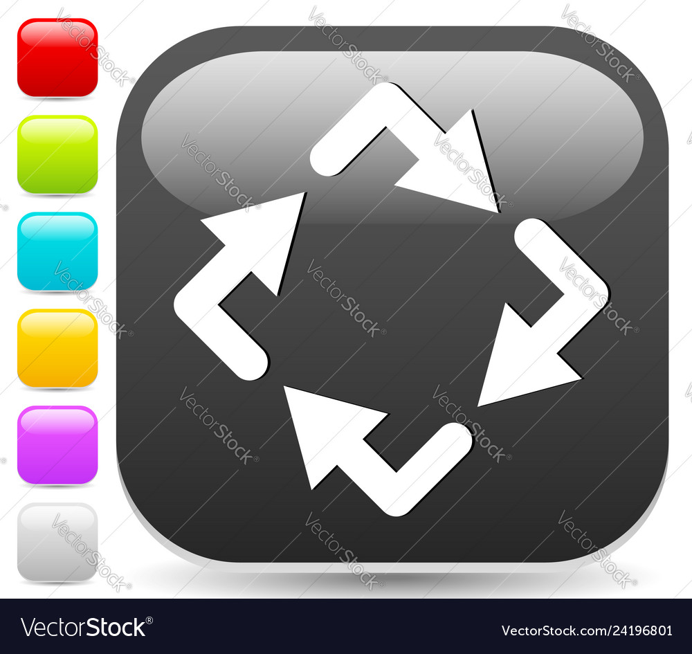 Circular arrows icon rotating clockwise vector image Circular arrows icon rotating clockwise