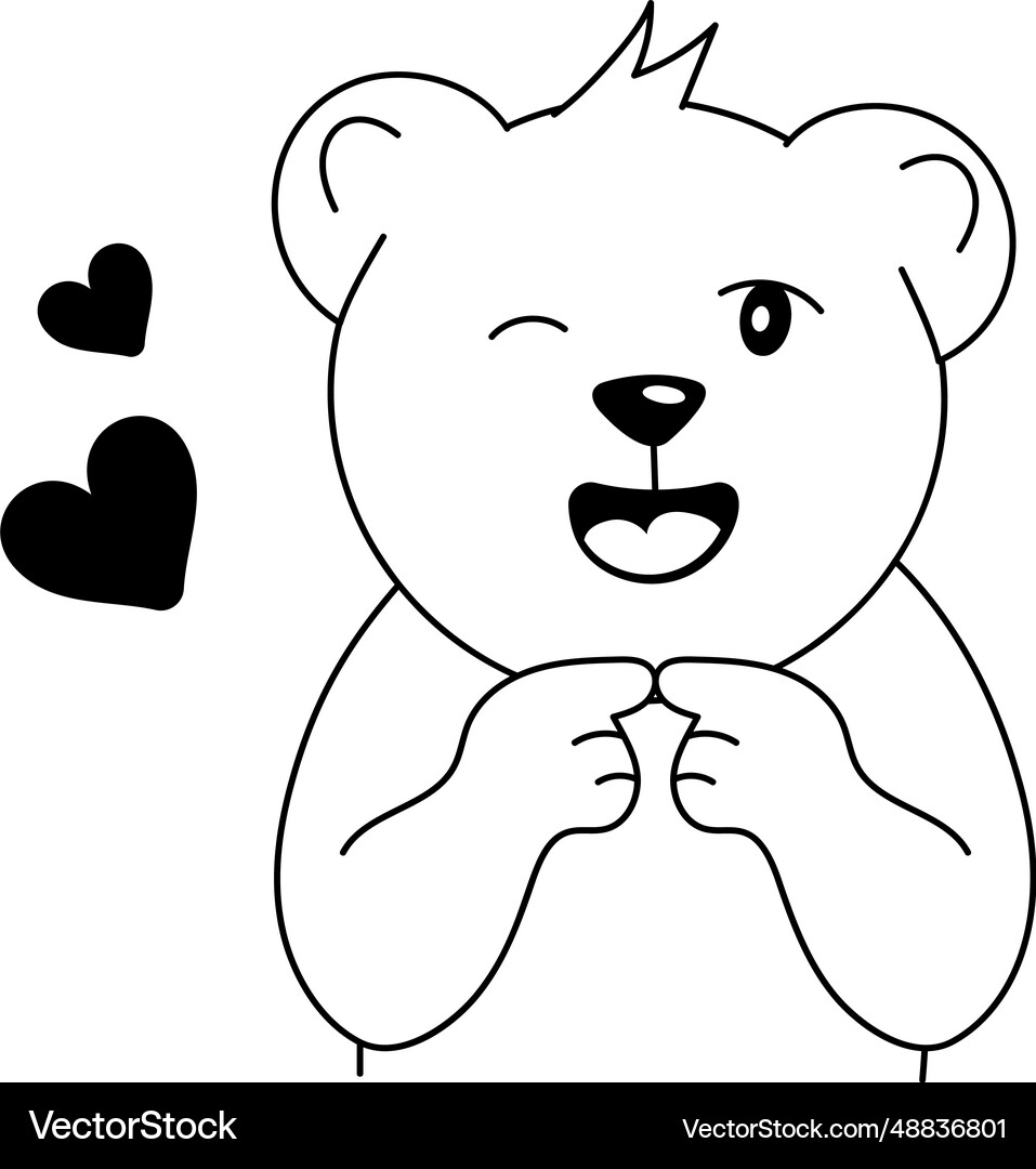 Cute bear Royalty Free Vector Image - VectorStock