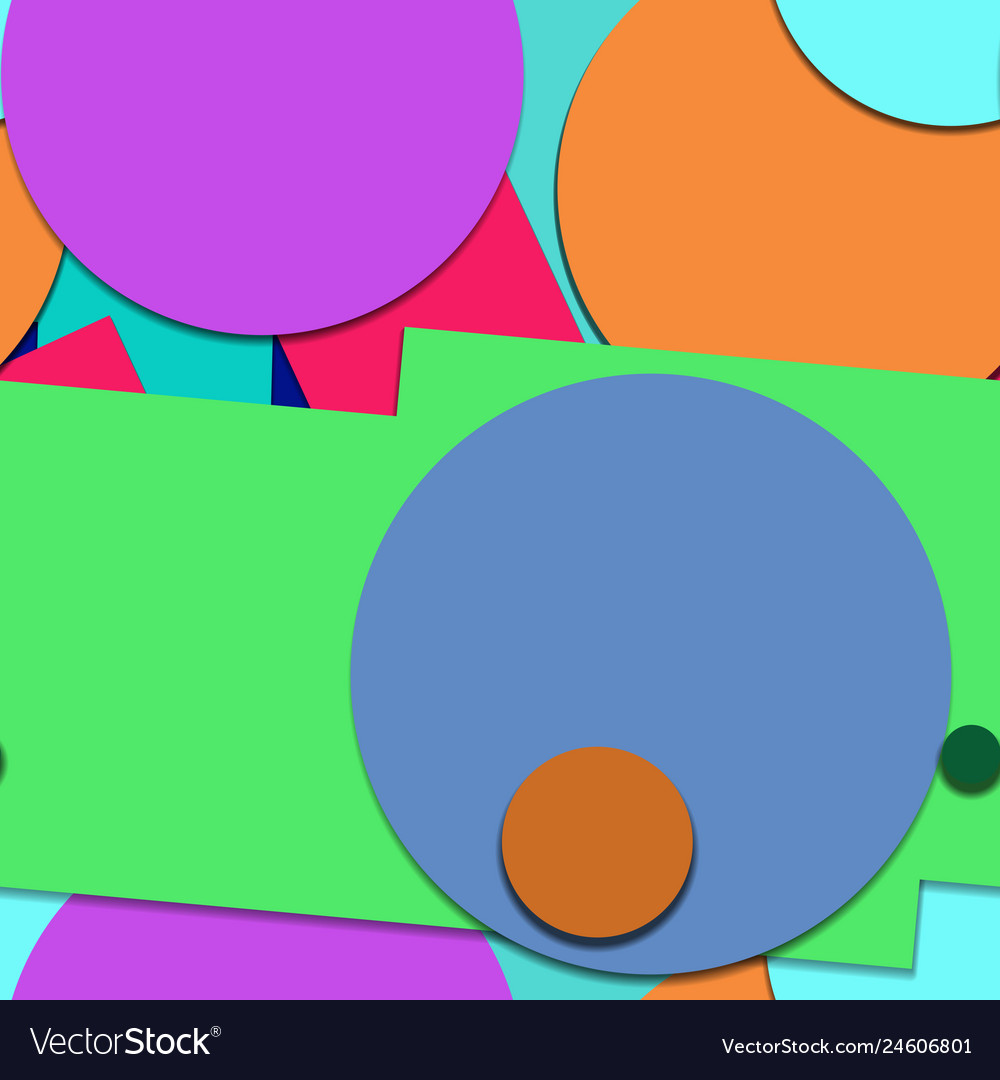Flat material design - creative trend seamless Vector Image