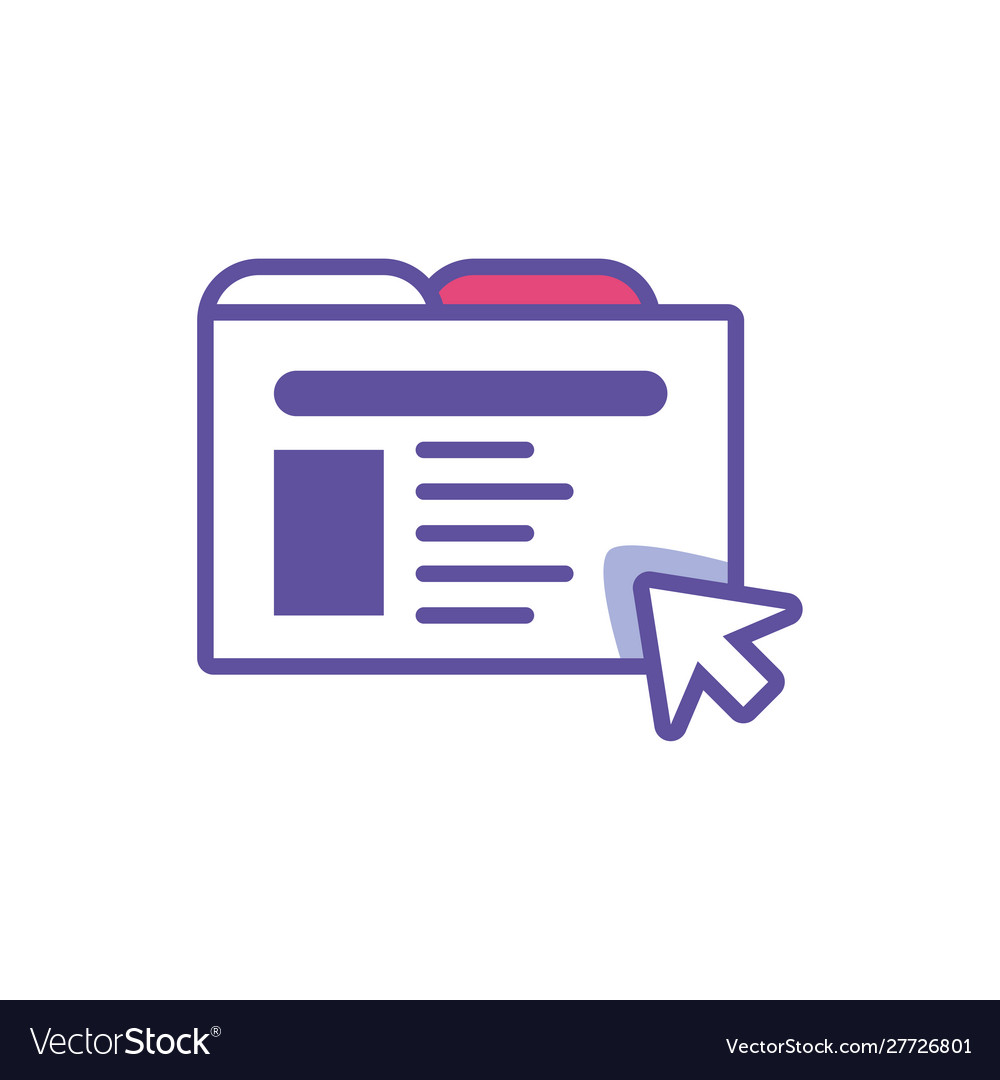 Folder with file sheet in white background Vector Image Folder with file sheet in white background