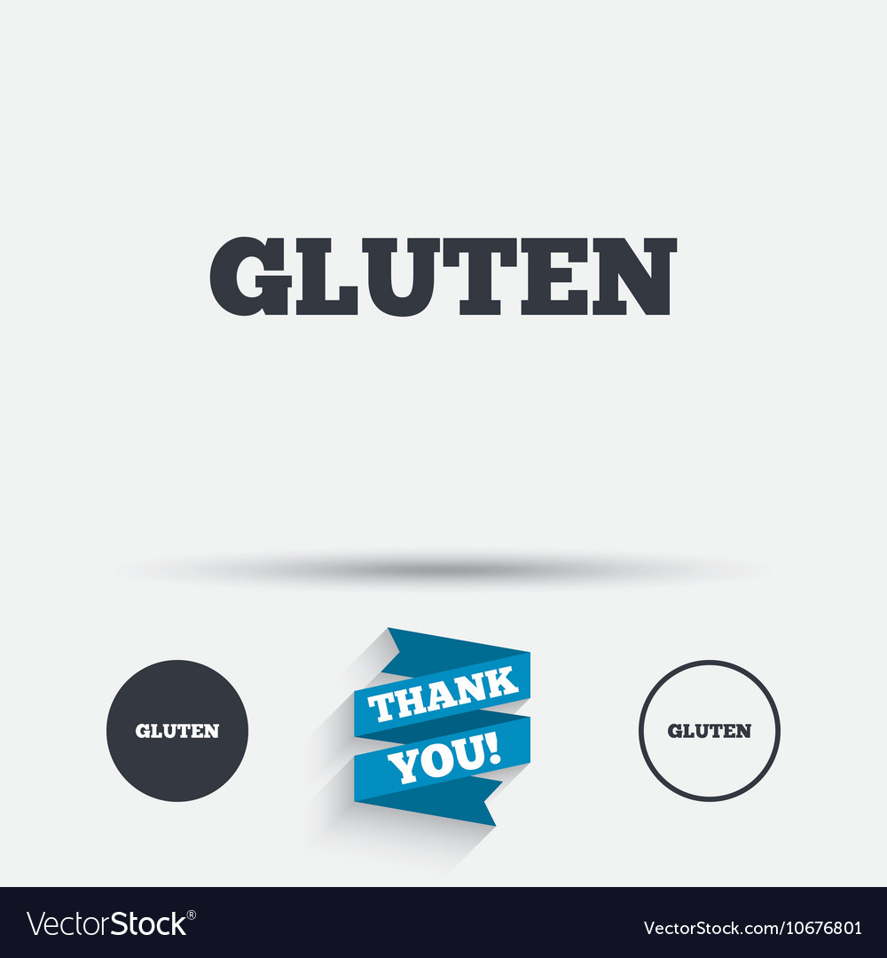 Gluten Free Sign Icon No Symbol Royalty Free Vector Image