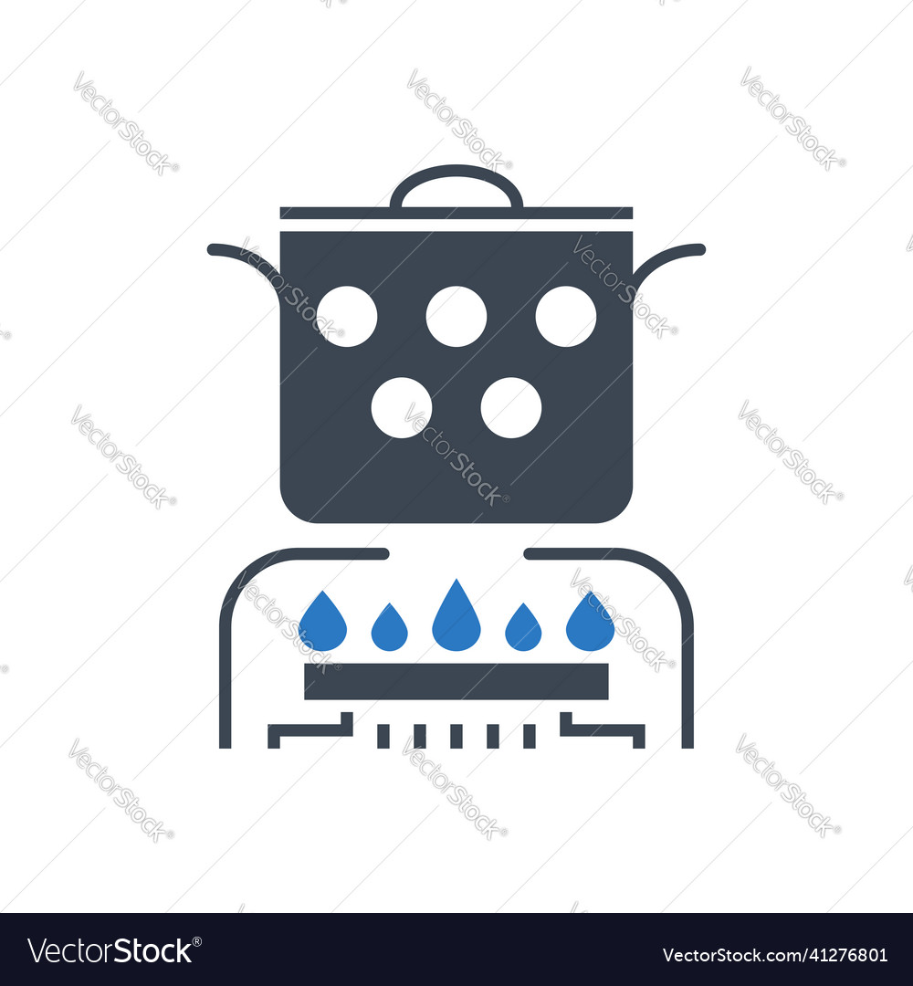 Hot cooking food related glyph icon vector image Hot cooking food related glyph icon