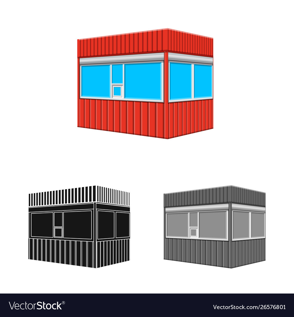 Isolated object store and shop sign set
