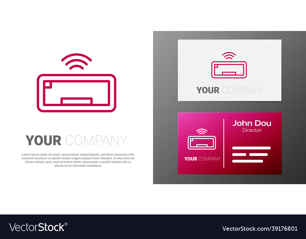 Logotype line computer keyboard icon isolated vector image Logotype line computer keyboard icon isolated