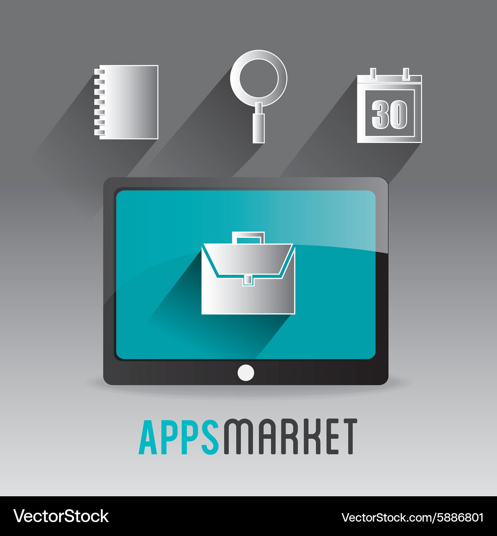 Mobile apps design Royalty Free Vector Image - VectorStock