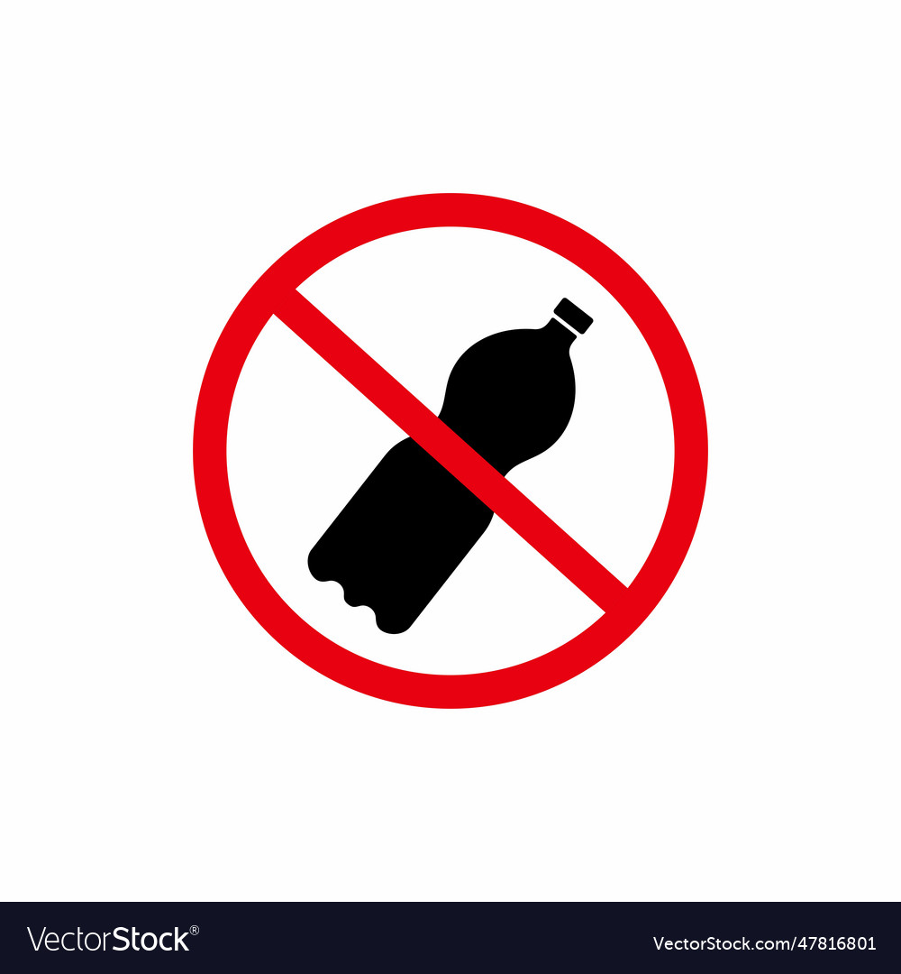 No bottle sign icon Royalty Free Vector Image - VectorStock