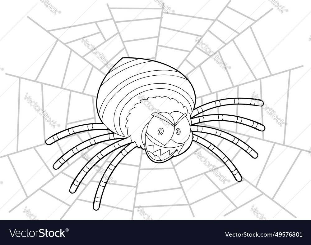 Ausgegrenzte wütende halloween Spinne