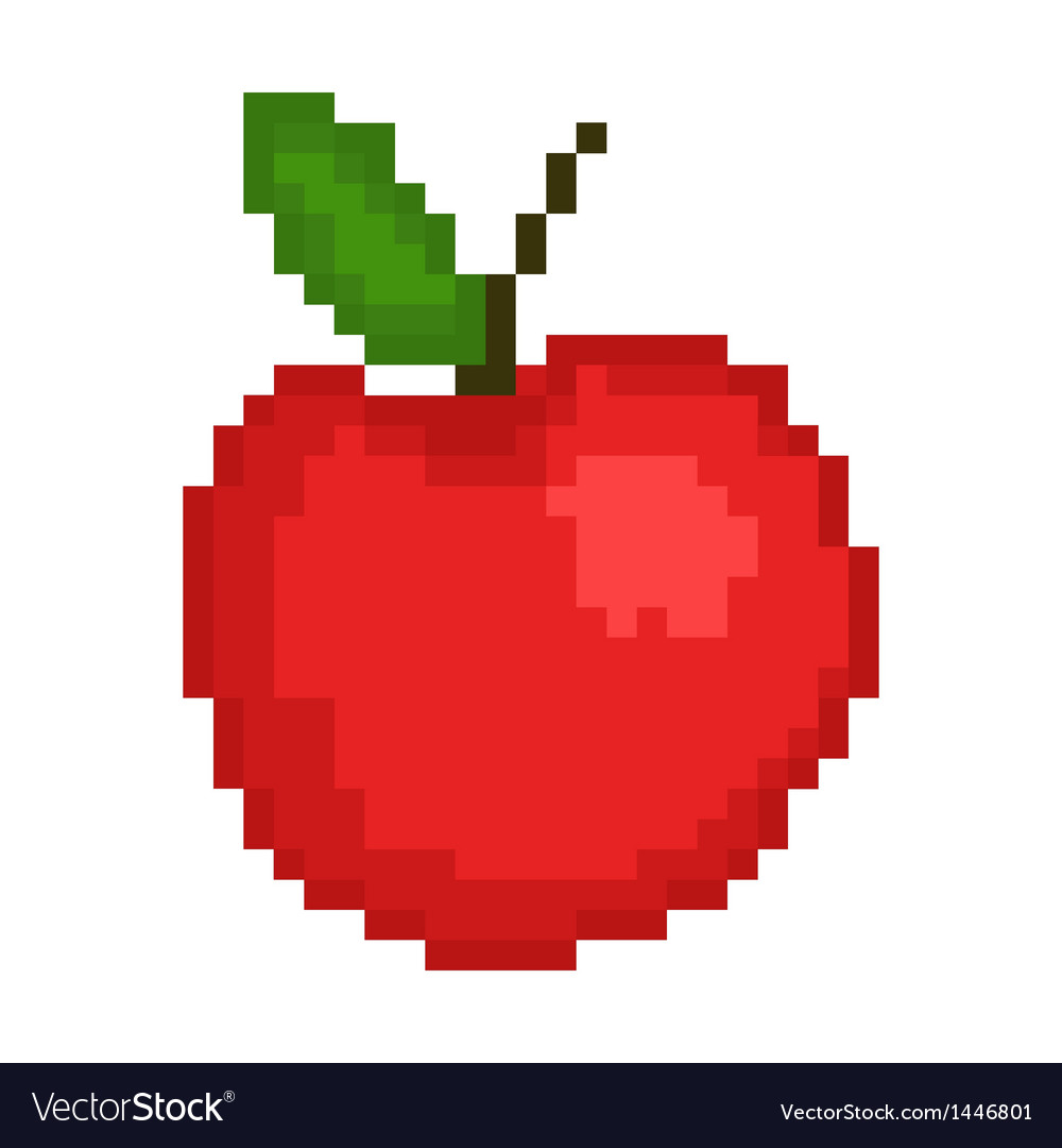 pixel apple