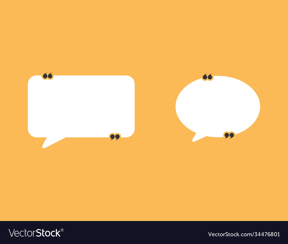 Speech bubble with quotation marks white message
