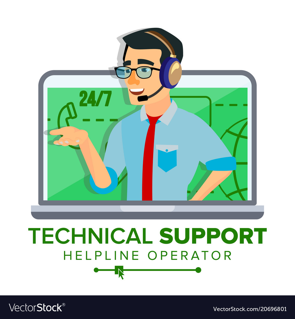 Technical support global tech vector image Technical support global tech