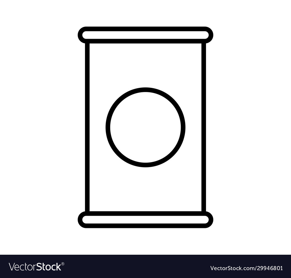 Tin food icon in on white background