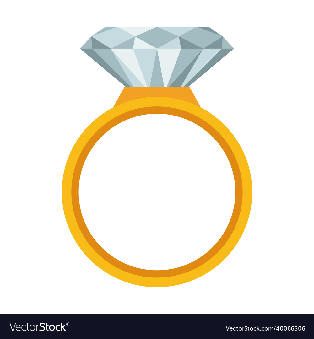 Beautiful gold jewelry ring Royalty Free Vector Image