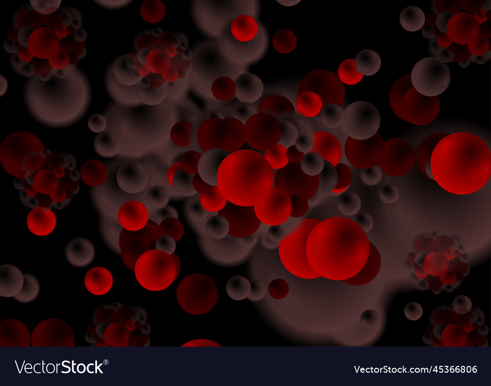 Coronavirus 2019-ncov from china red molecules