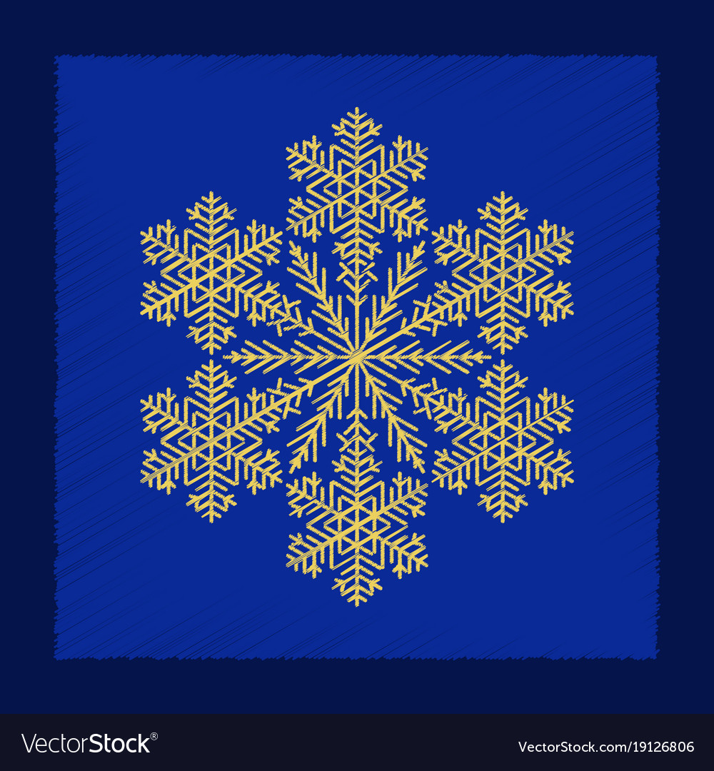 Flat shading style icon snowflake
