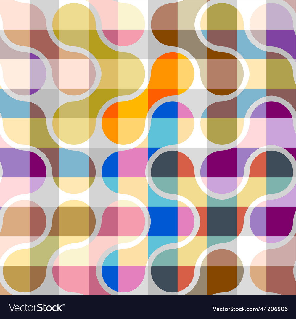 Geometric abstract pattern intersection patchwork Vector Image