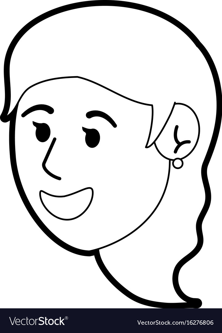 Happy young women face Royalty Free Vector Image