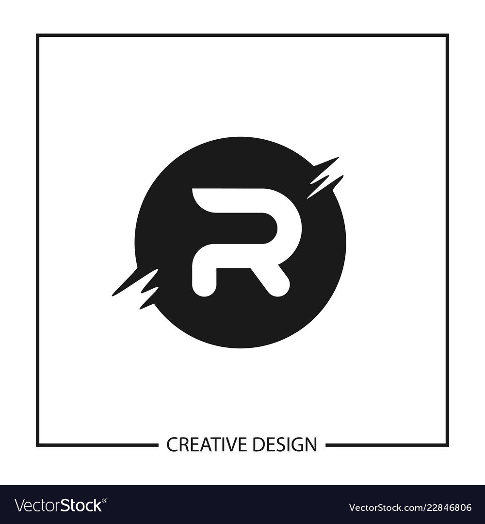 Initial letter r logo template design