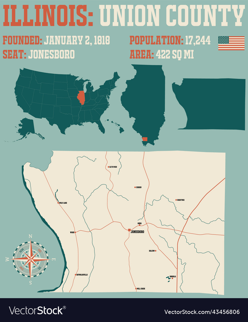 Map Of Macon County In Illinois Stock Vector Illustration, 56% OFF