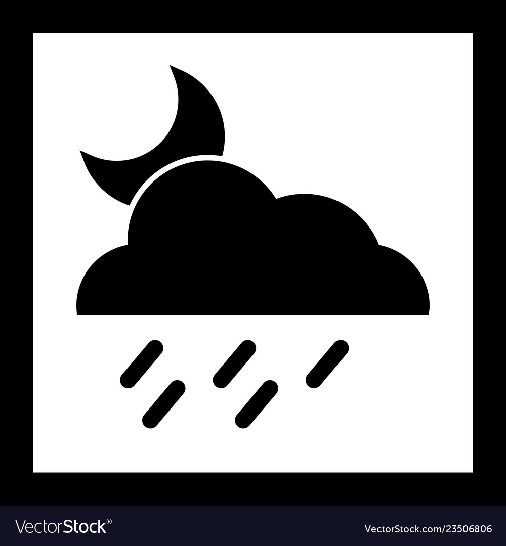 Night rain icon Royalty Free Vector Image - VectorStock