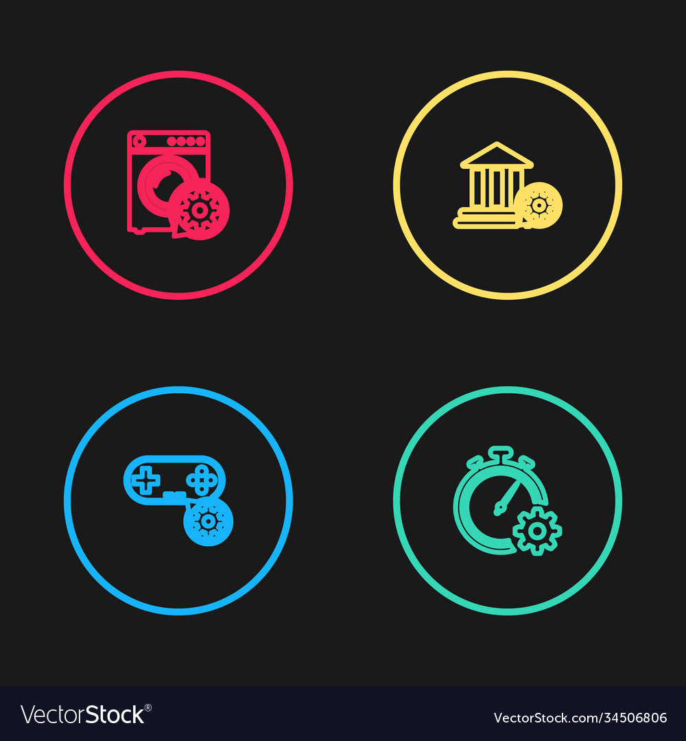 Set line gamepad setting time management bank