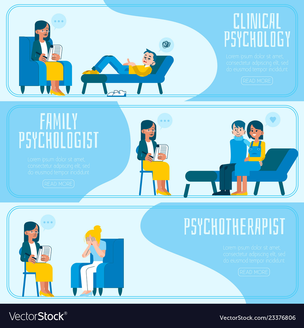 Set of psychotherapy Royalty Free Vector Image