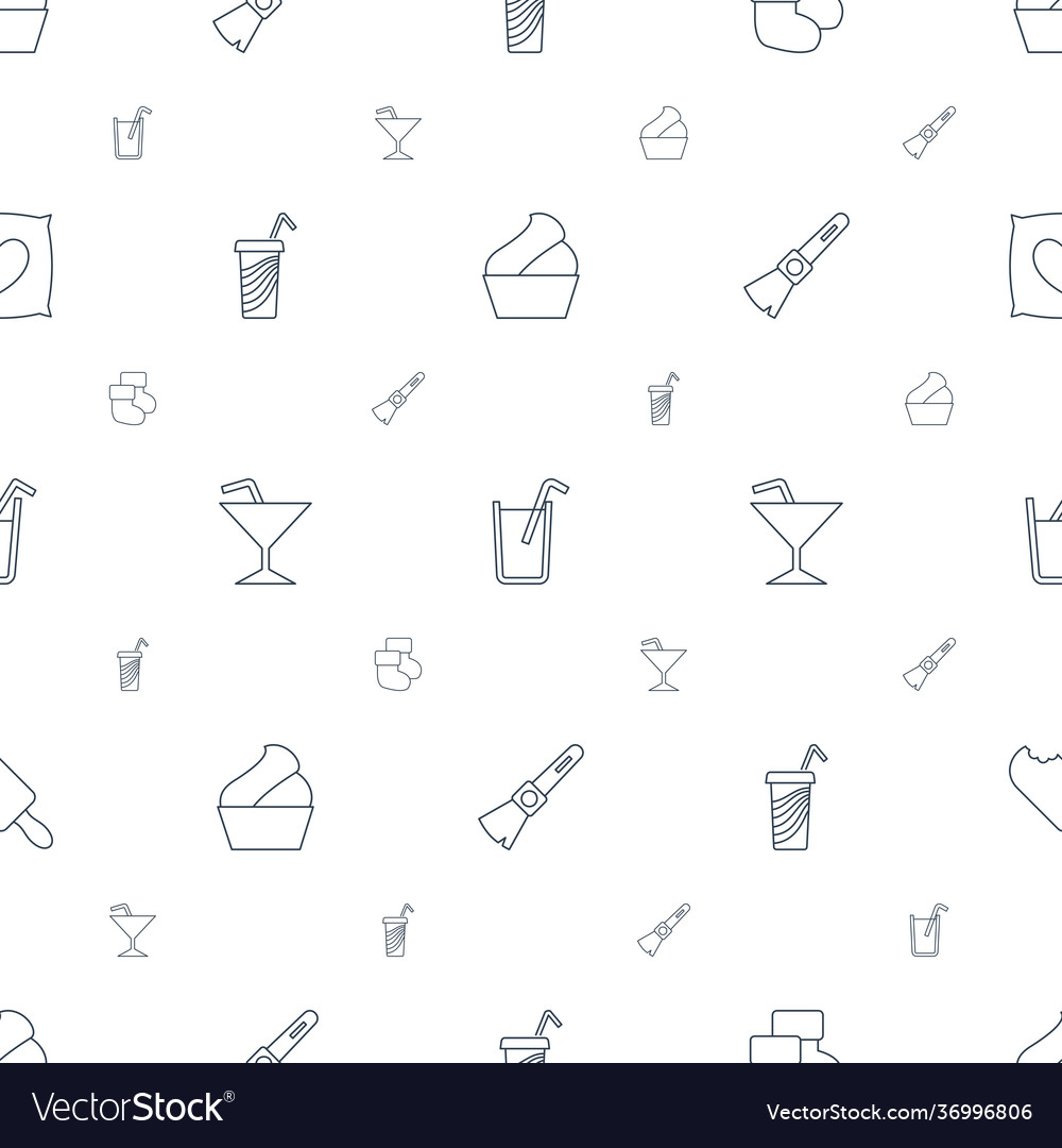 Soft icons pattern seamless white background