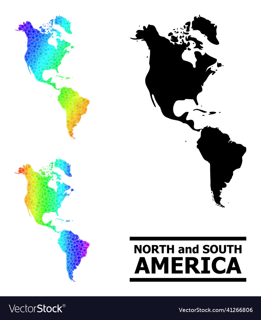 Spectrum gradient star mosaic map of south