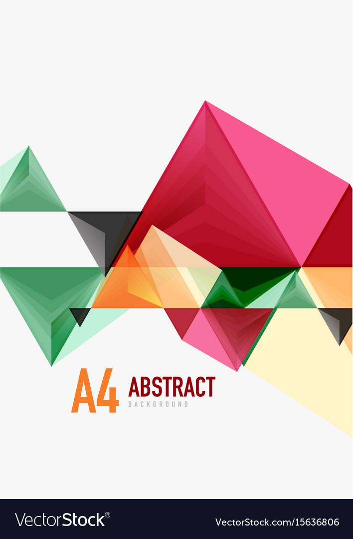 Triangular low poly a4 size geometric