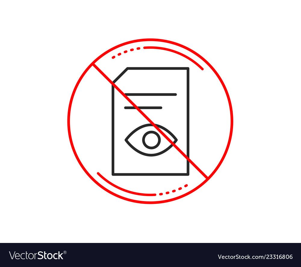 View document line icon open file sign vector image View document line icon open file sign