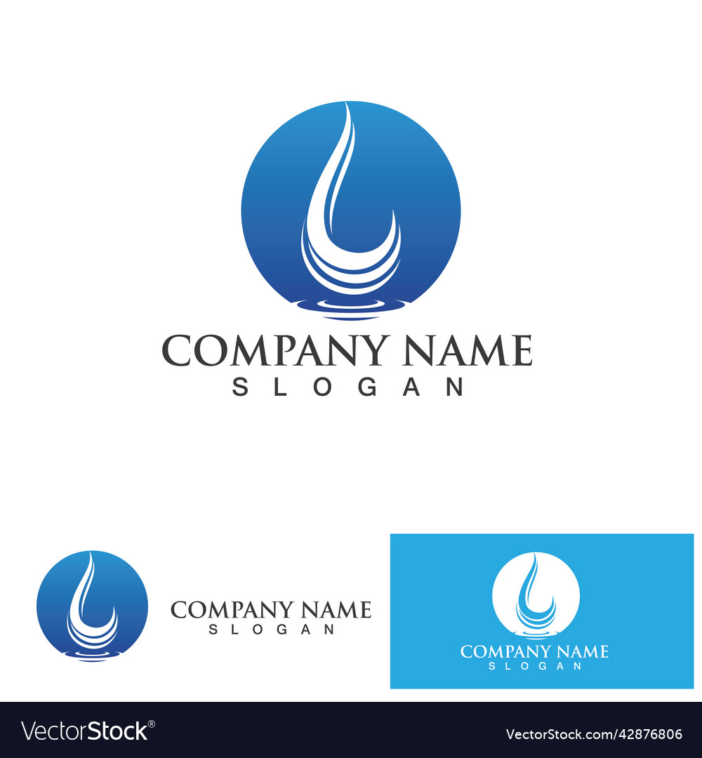 Water drop logo template Royalty Free Vector Image