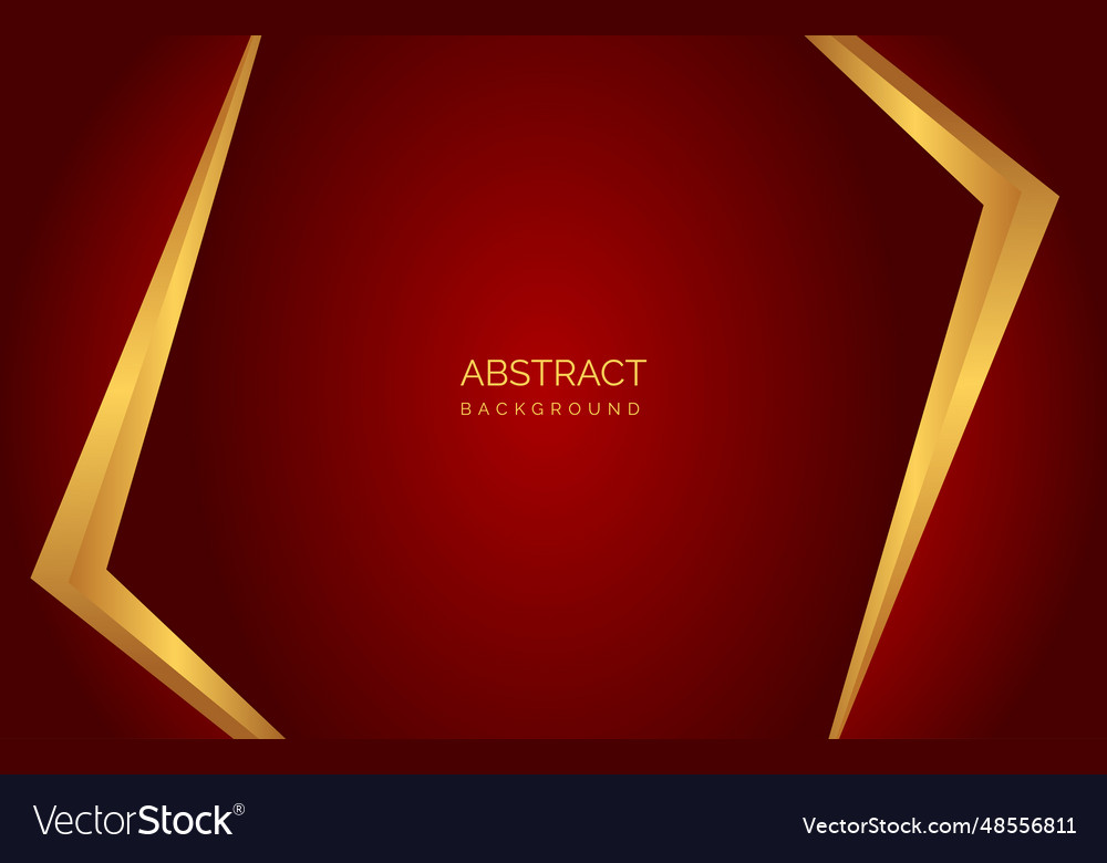 Abstract red background with golden frame vector image Abstract red background with golden frame