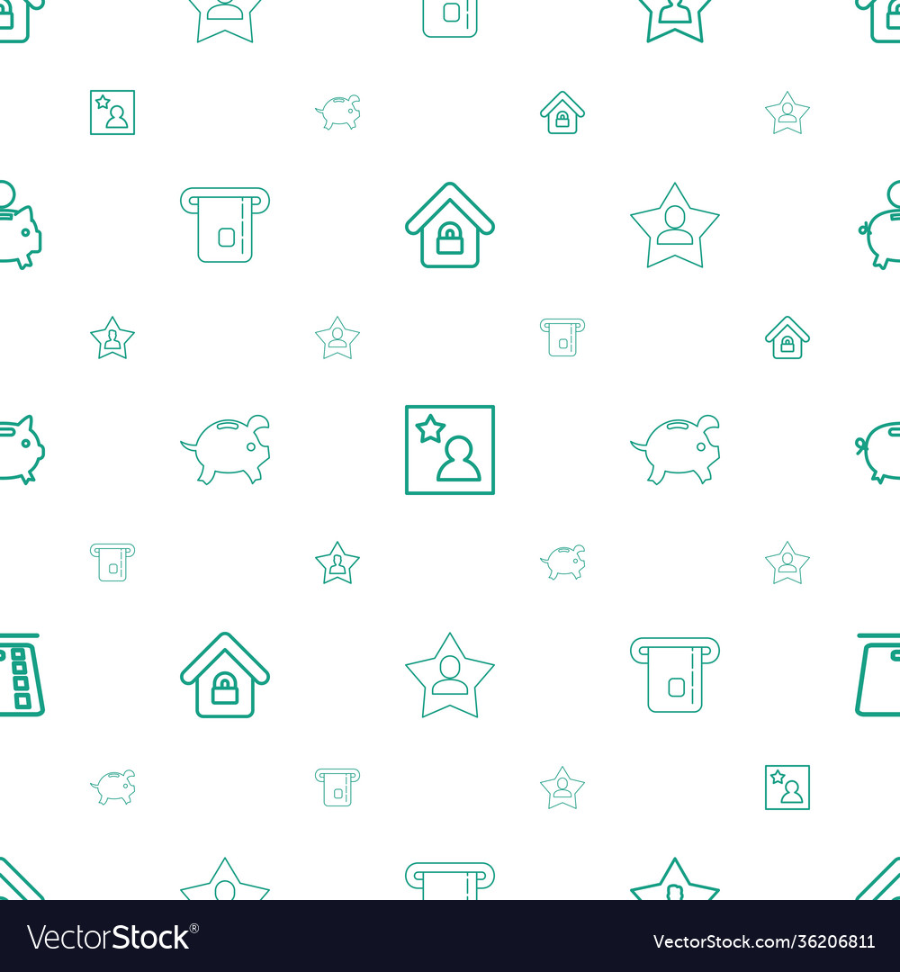 Account icons pattern seamless white background