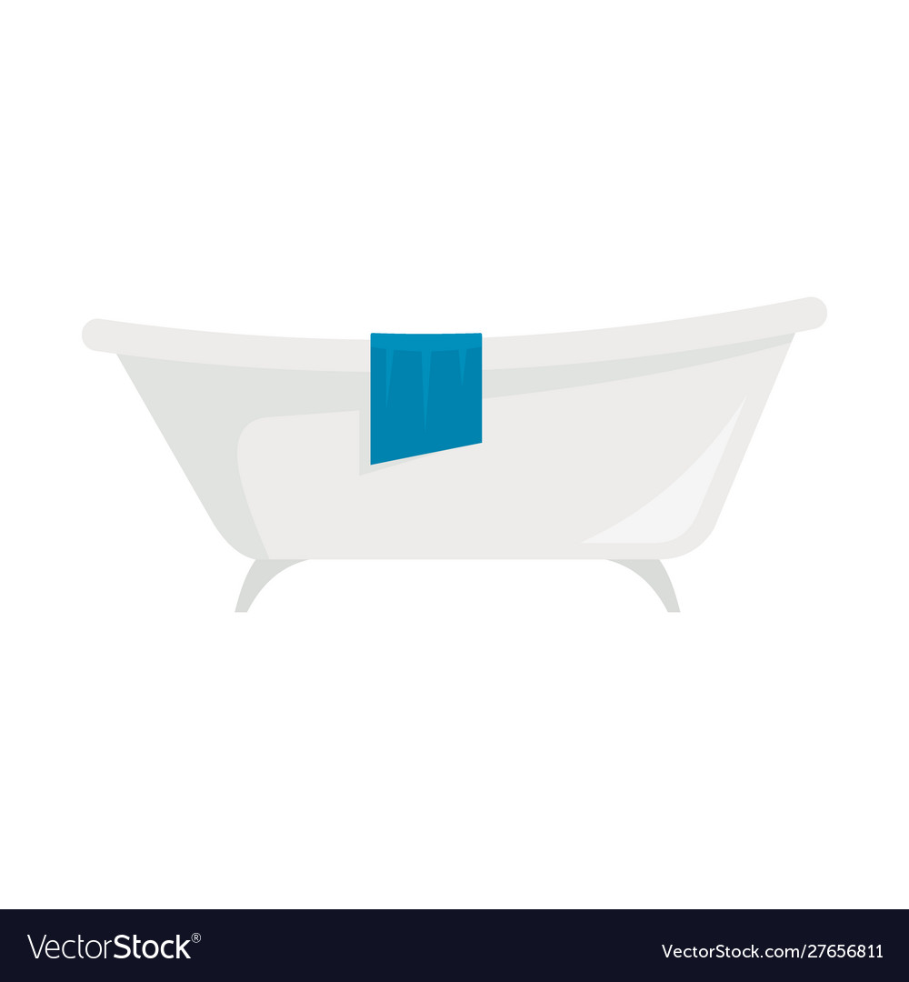 Bath icon in flat style