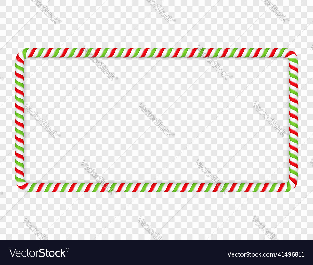 Candy cane frame Royalty Free Vector Image - VectorStock