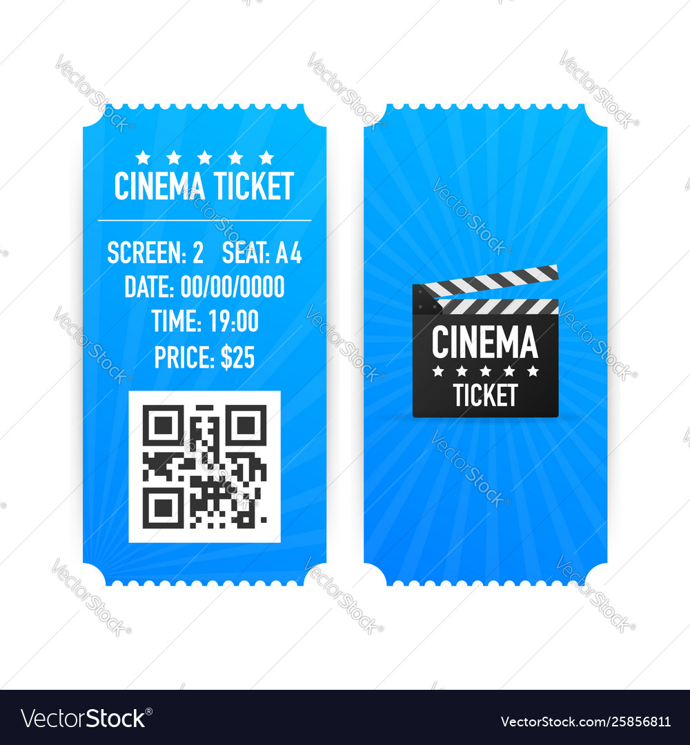 Cinema tickets isolated on white background