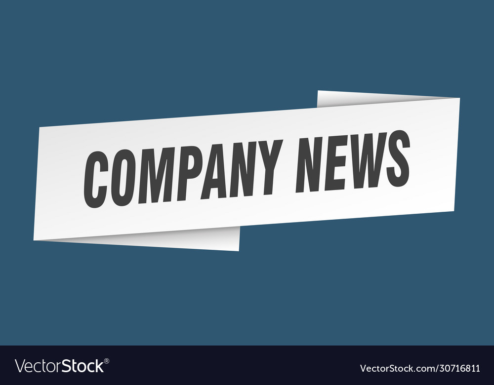 Company news banner template ribbon