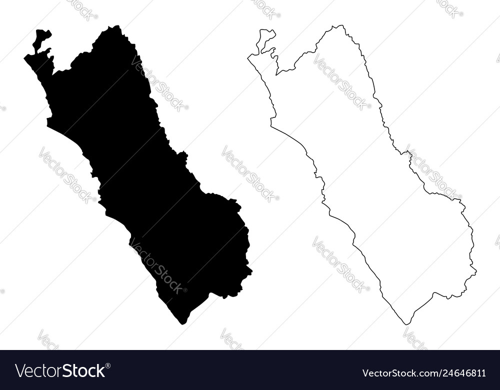 Department of lima map vector image Department of lima map