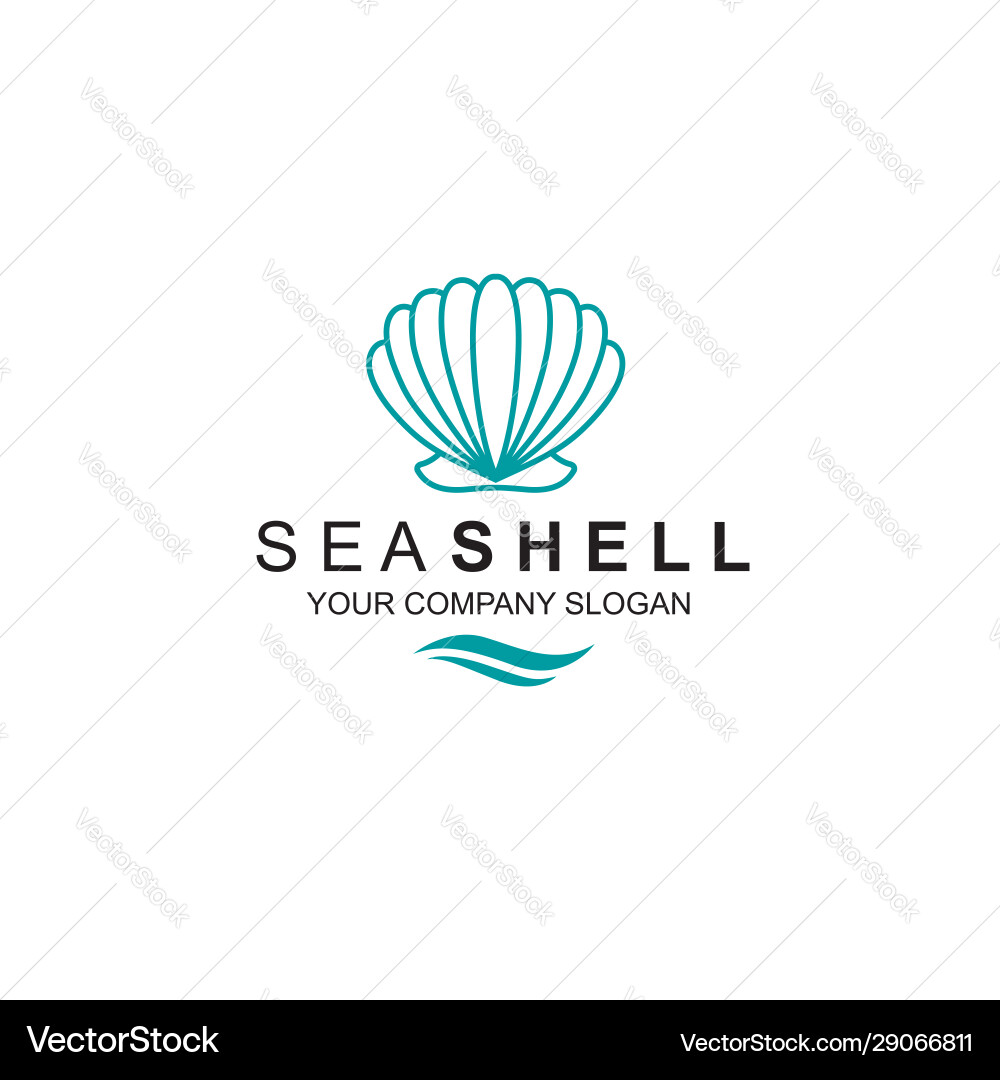 Emblem seashell Royalty Free Vector Image - VectorStock