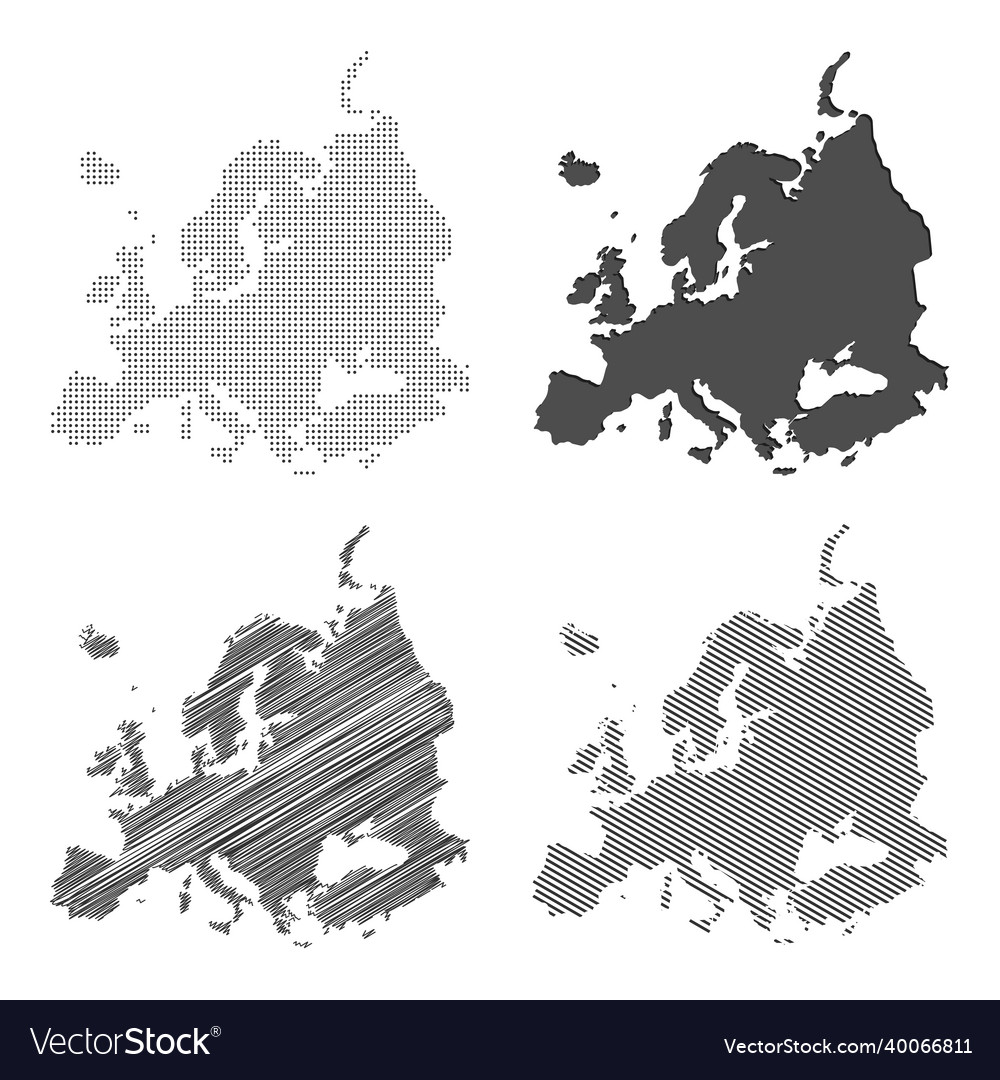 Europe map european continent vector image Europe map european continent