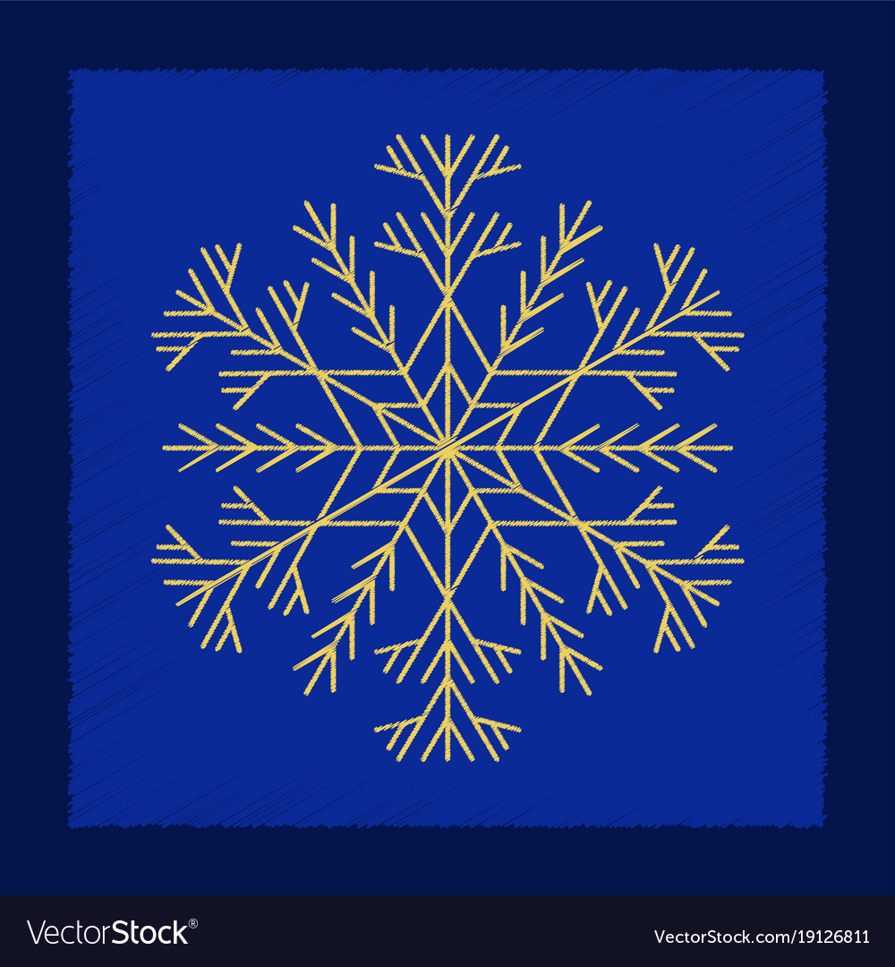 Flat shading style icon snowflake