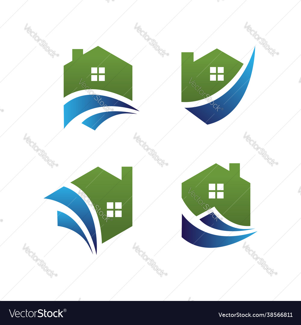 Home real estate logo fit for a real estate Vector Image