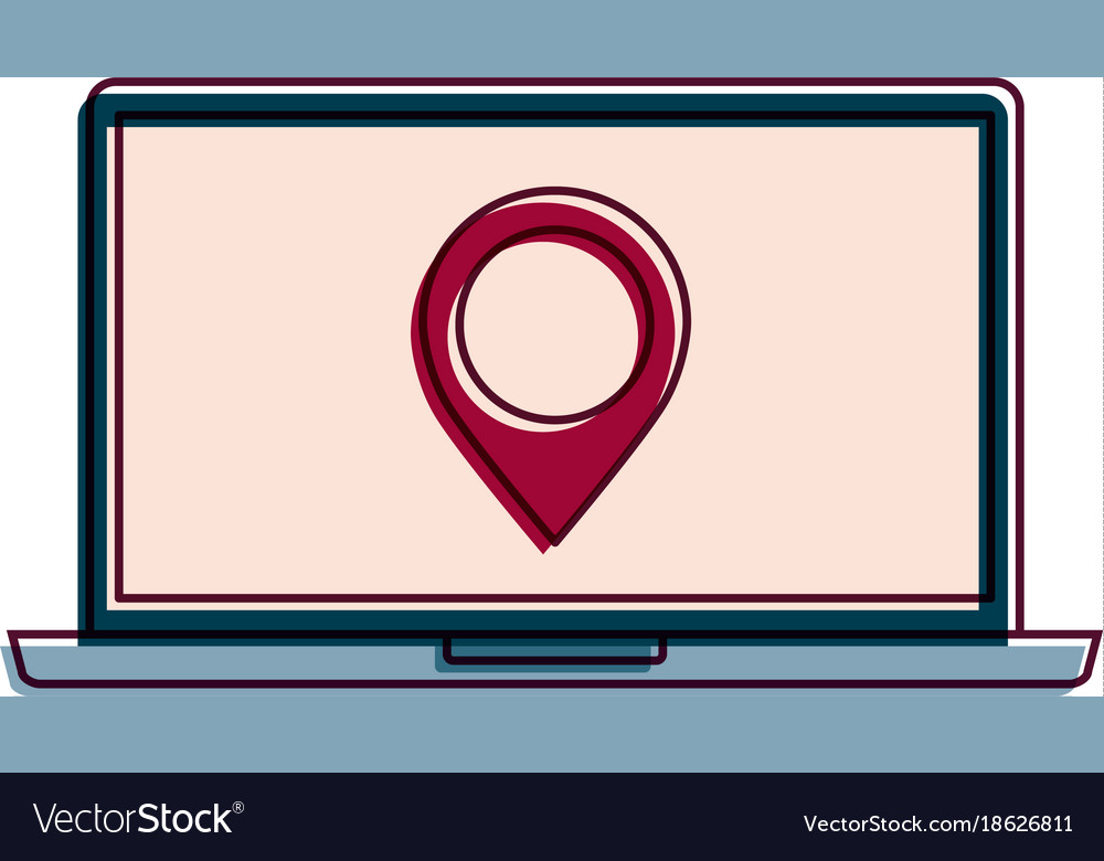 Laptop pin map navigation device screen technology