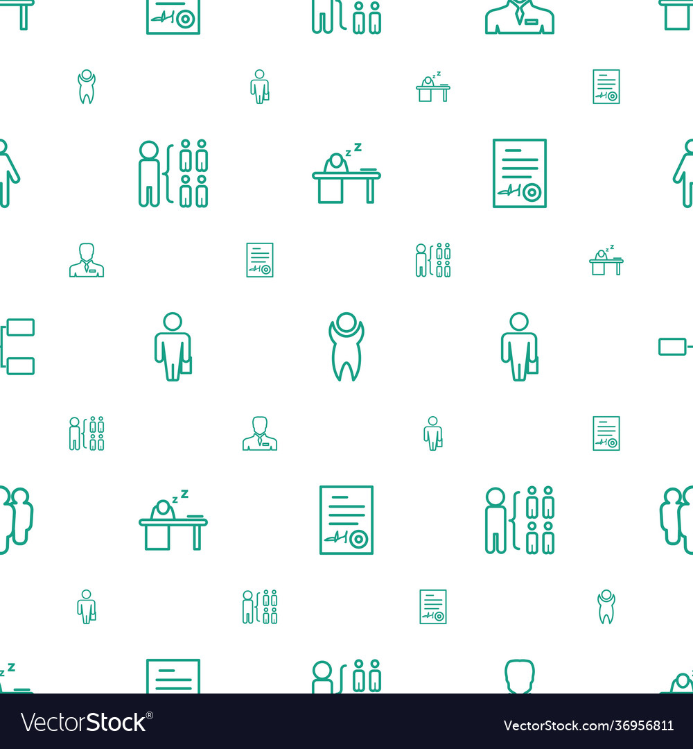 Manager icons pattern seamless white background Vector Image Manager icons pattern seamless white background