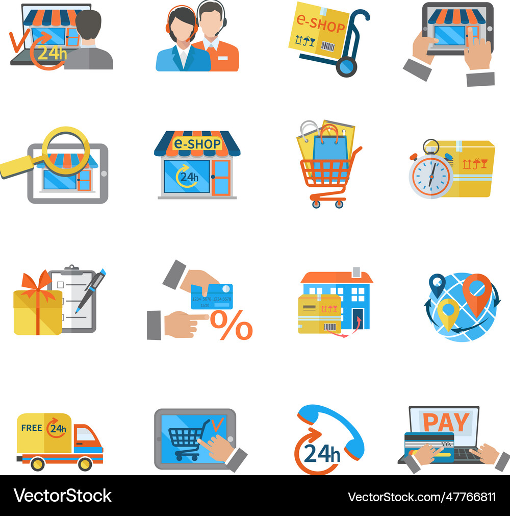Shopping e-commerce icon Royalty Free Vector Image