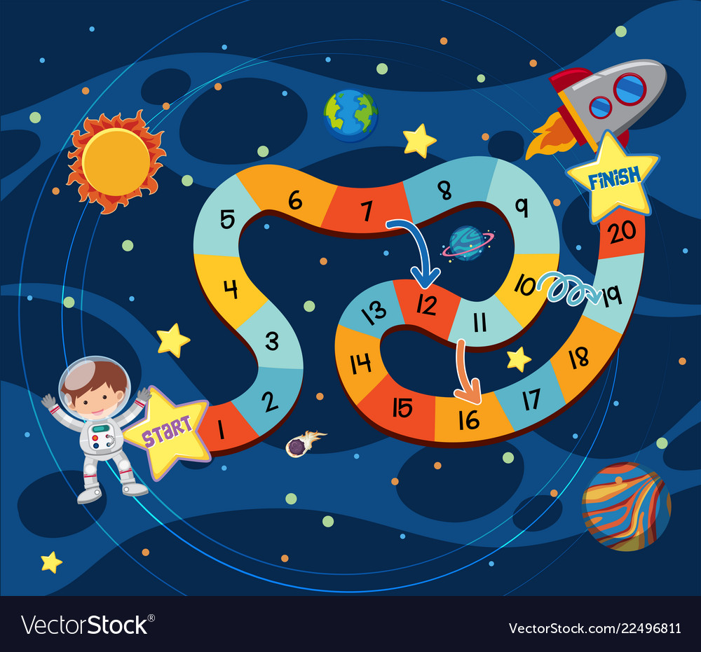 Space Adventure Board Game Template