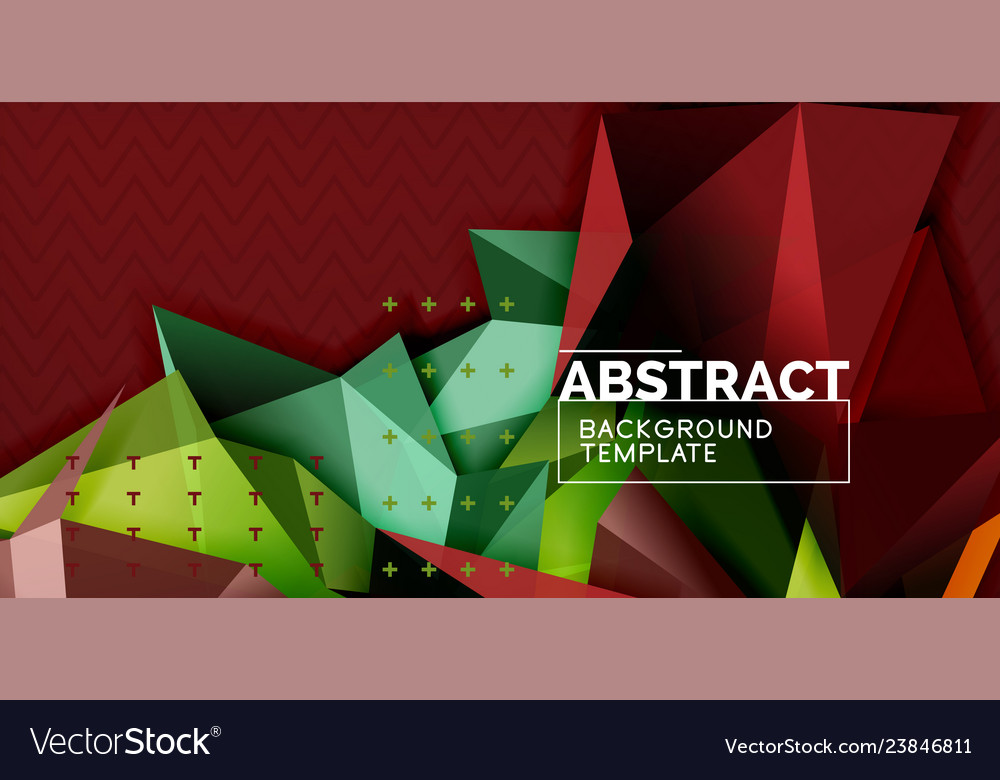 Triangular low poly background design vector image Triangular low poly background design