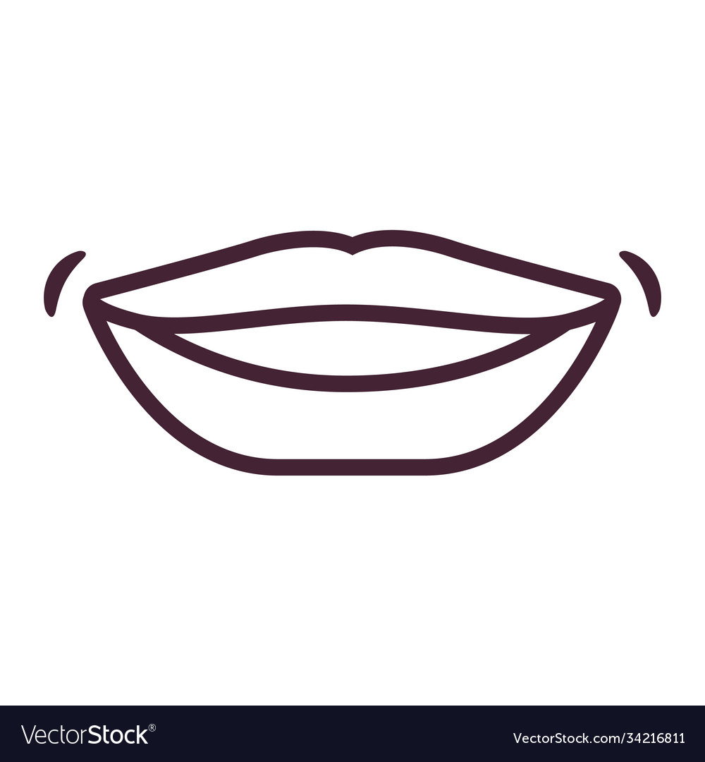 Smiling Lips Clipart Black