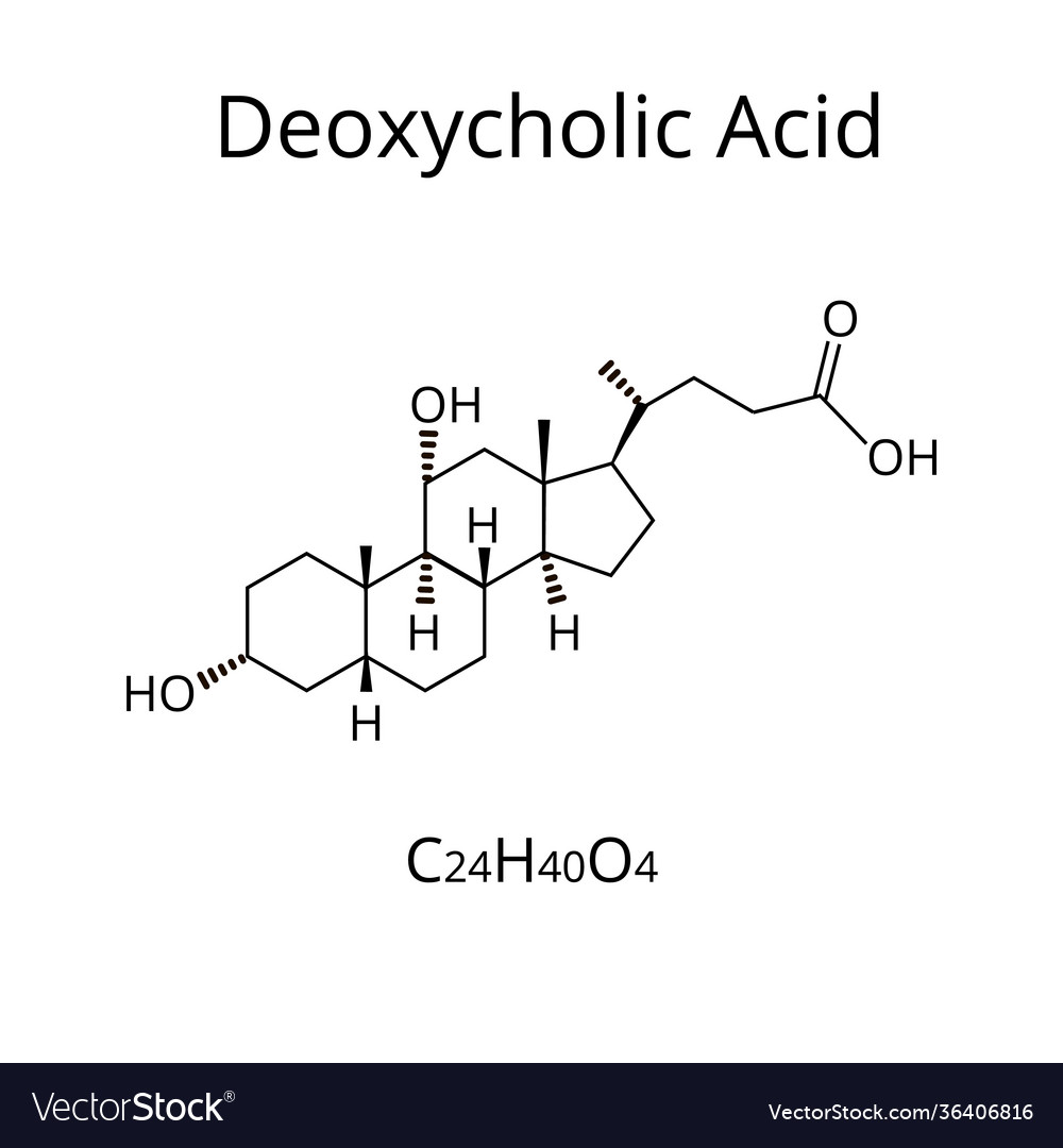 Chenodeoxycholic acid bile chemical Royalty Free Vector