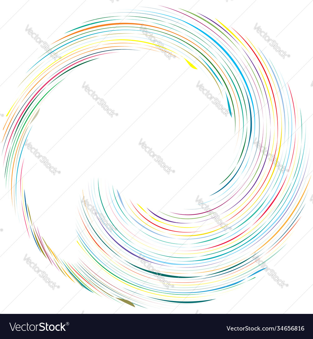 Circular spiral swirl twirl design element