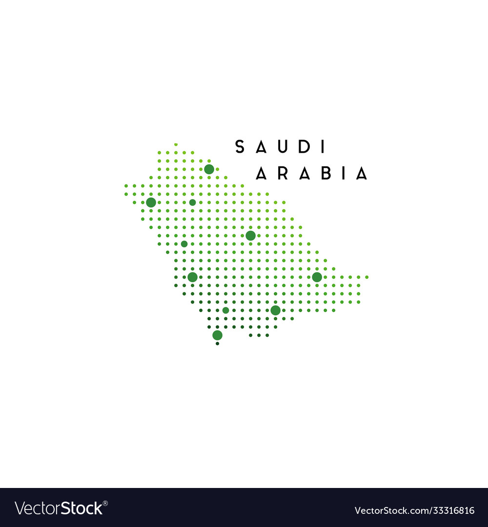 Dotted saudi arabia map logo design inspiration